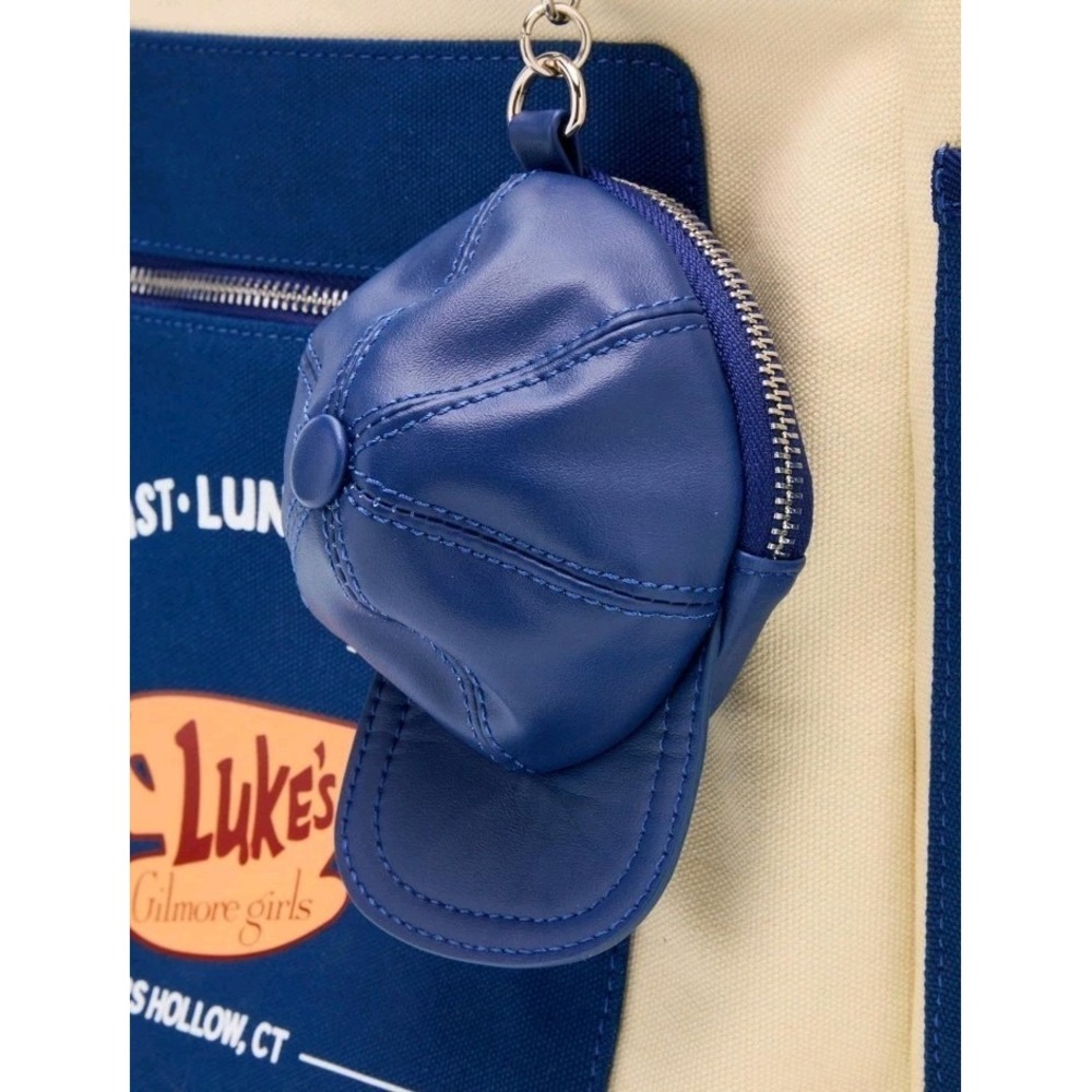 NEW Gilmore Girls Luke's Diner Cavnas Zip Tote Bag & Luke's Ball Cap Coin Purse - Picture 5 of 5